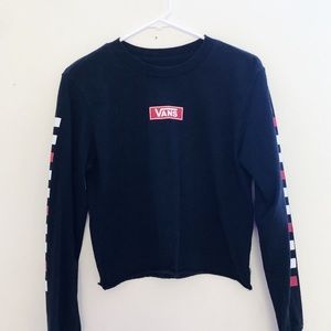 trendy vans long sleeve crop top